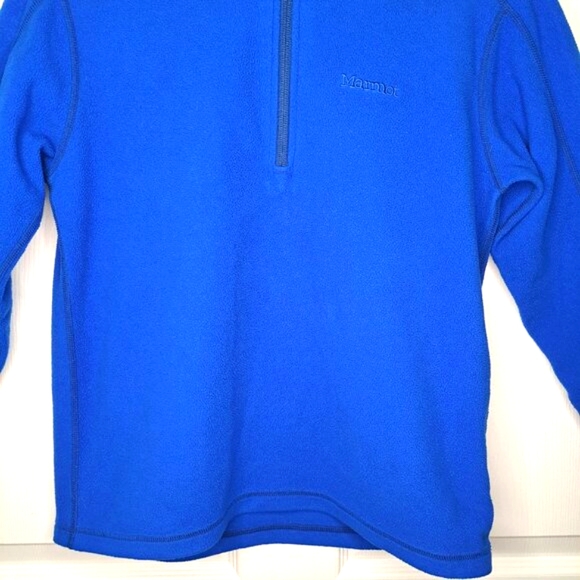 Marmot Blue Quarter Zip Fleece Pullover Size XL - Picture 4 of 6